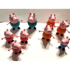 Peppa Pig Lot of 9 Figures For Kids Party Favors, Play Or Collectibles‎